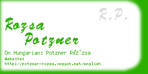 rozsa potzner business card